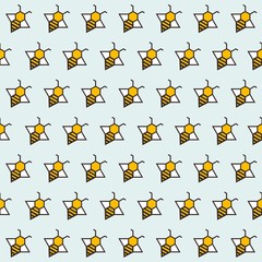 Background of abstract bees