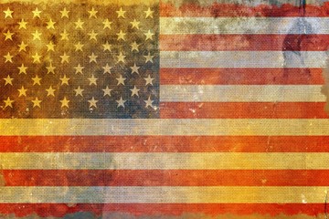 Fototapeta na wymiar Grungy American Flag Background