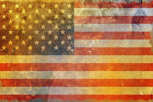 Grungy American Flag Background