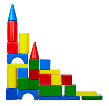 Tower of color toy blocks