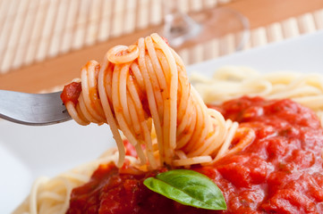Obrazy na Szkle  spaghetti z sosem pomidorowym