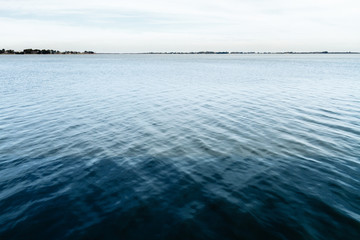 Lagoon in the morning with clouds