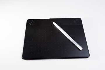 Black pen tablet. Designer tools