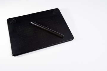 Black pen tablet. Designer tools