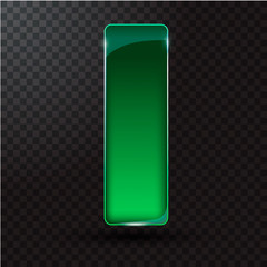 Colored glass button for web interface.