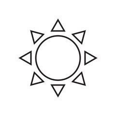Line icon sun. Vector illustration.