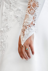 Female hand - wedding glove