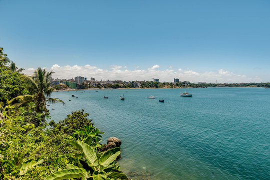 Waterfront view of Mombasa City, Kenya