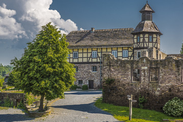 Fototapeta na wymiar Wasserschloss Wülmersen, Nordhessen