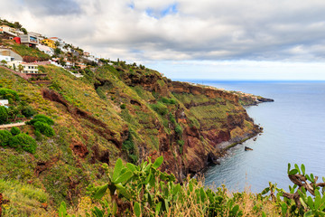 Fototapeta na wymiar Coastline on Ponta do Garajau, Madeira, Portugal
