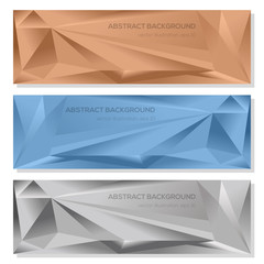 Set abstract triangle geometrical vector background for design