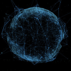 business, new technology and virtual sphere globe