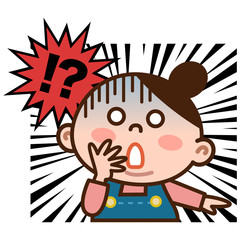 驚く女性