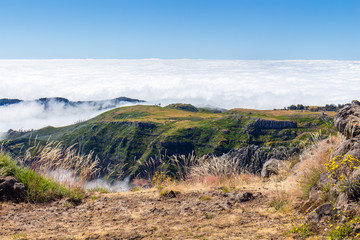 In the heart of Madeira near mountain Pico do Arieiro - mountainous landscape