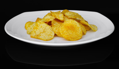 Potato chips on a plate