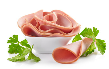 sliced boiled sausage
