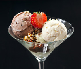 glass of ice cream dessert