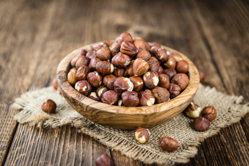 Heap of Hazelnuts (selective focus)