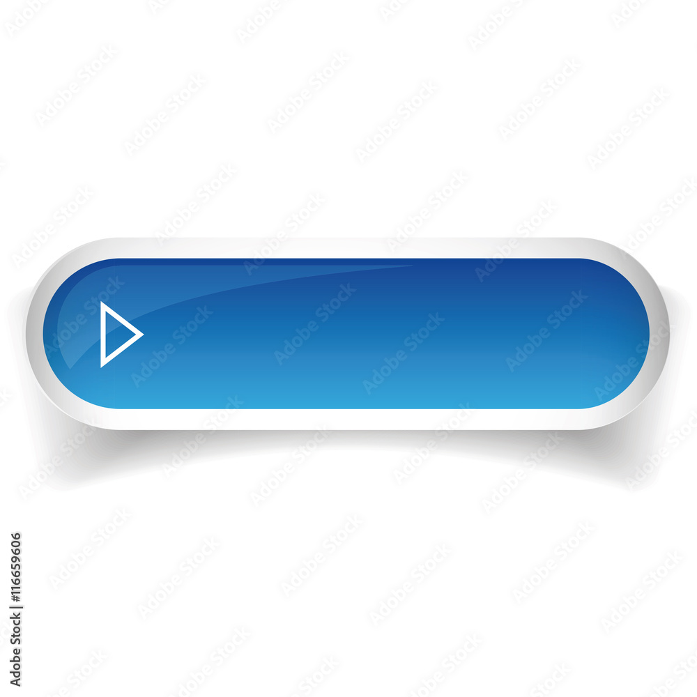 Poster blue glossy web bar button vector