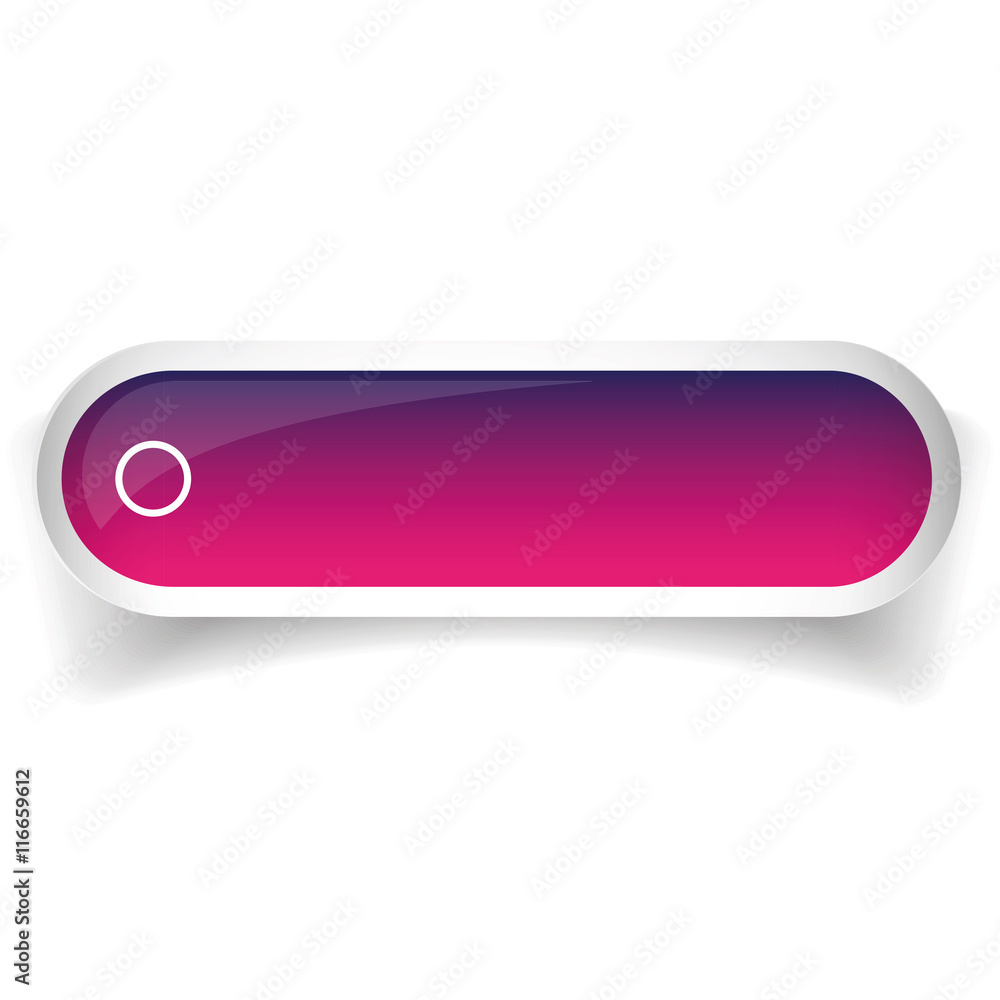 Poster purple glossy web bar button vector