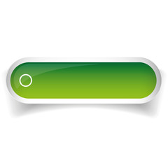 Green glossy web bar button vector