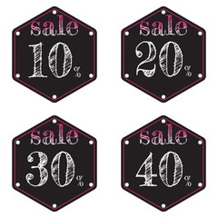 Sale discount icons.