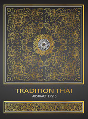 abstract thai tradition cover vector