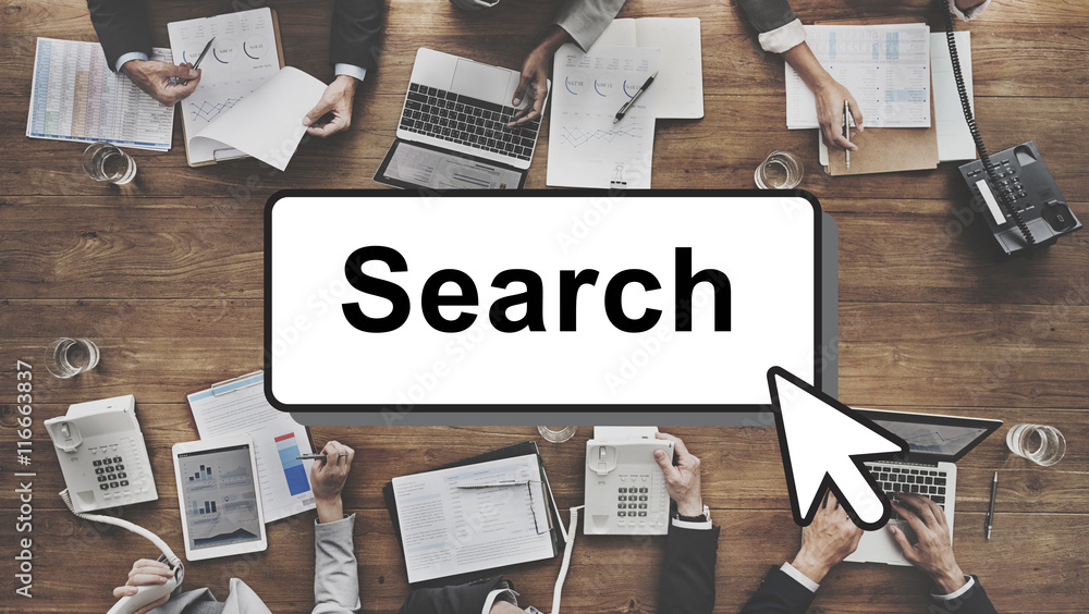 Poster search searching finding looking optimisation concept