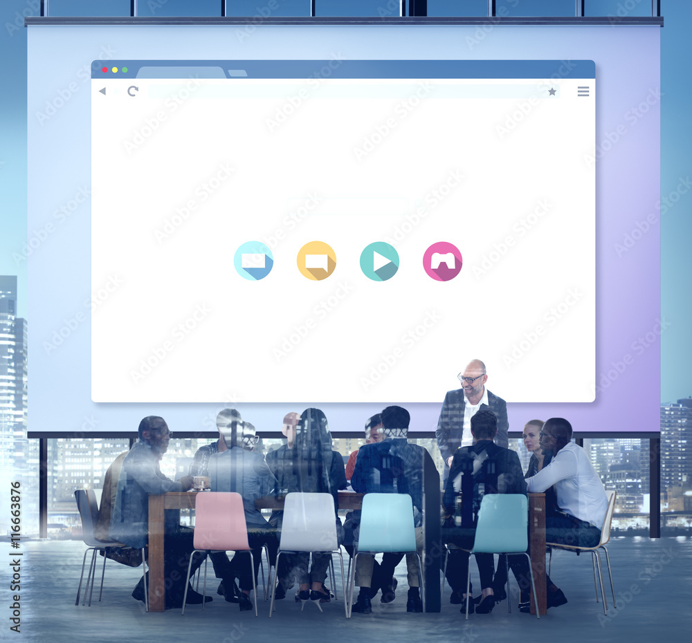 Poster search engine optimization internet connection concept