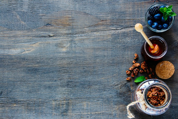 Ingredients for healthy breakfast