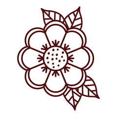 beautiful flower isolated icon design, vector illustration  graphic 