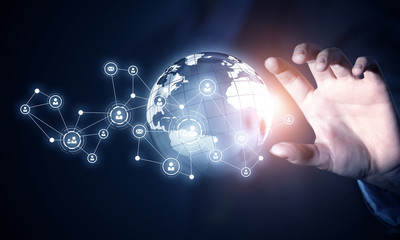 Social networking scheme . Mixed media