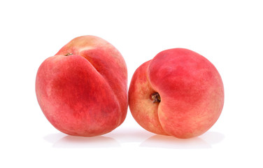 Peach with isolated on white