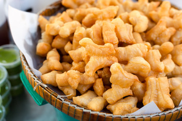 Deep-fried doughstick breakfast