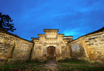 Fototapeta na wymiar Chinese ancient architecture Night