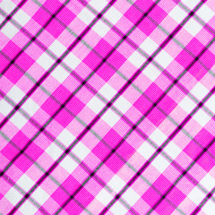 Close up of empty checkered tablecloth with copy space