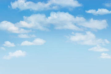 Blue sky with clouds for background, blank text