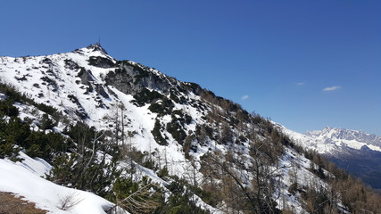 Snow mountain on the way to Mount Janner peak