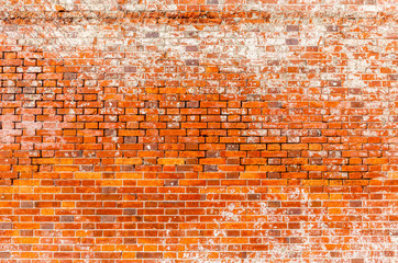 The grungy brick wall pattern of exterior building.