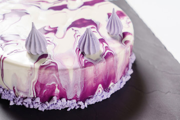 tasty cake with meringues
