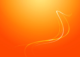 Abstract Lines Orange Background