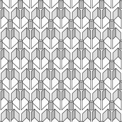 3D geometric background. Seamless pattern. Vector.3D幾何学パターン