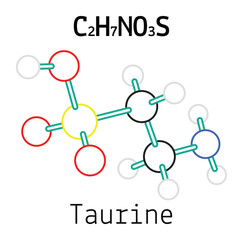 C2H7NO3S Taurine molecule