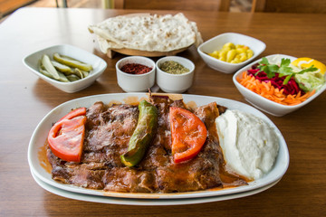 iskender / Traditional Turkish kebab with yoghurt