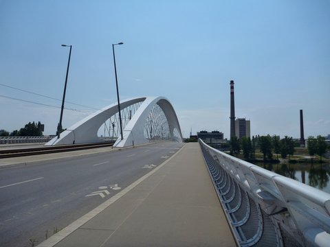 new bridge in prague troja in czech republic