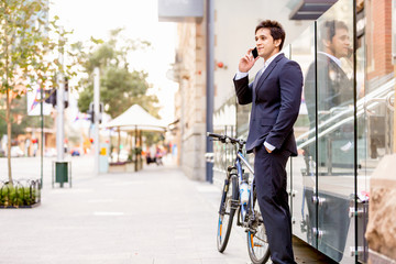 Portrait of confident businessman outdoors