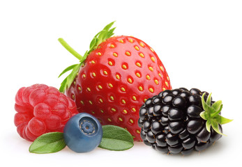 Summer berry fruits.
