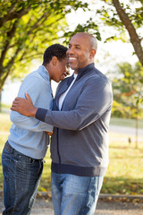 Fototapeta premium African American Father and Son