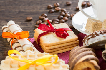 Biscuits on table