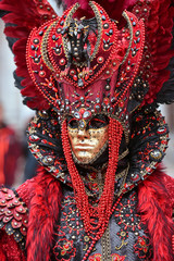 Venice Carnival masked model